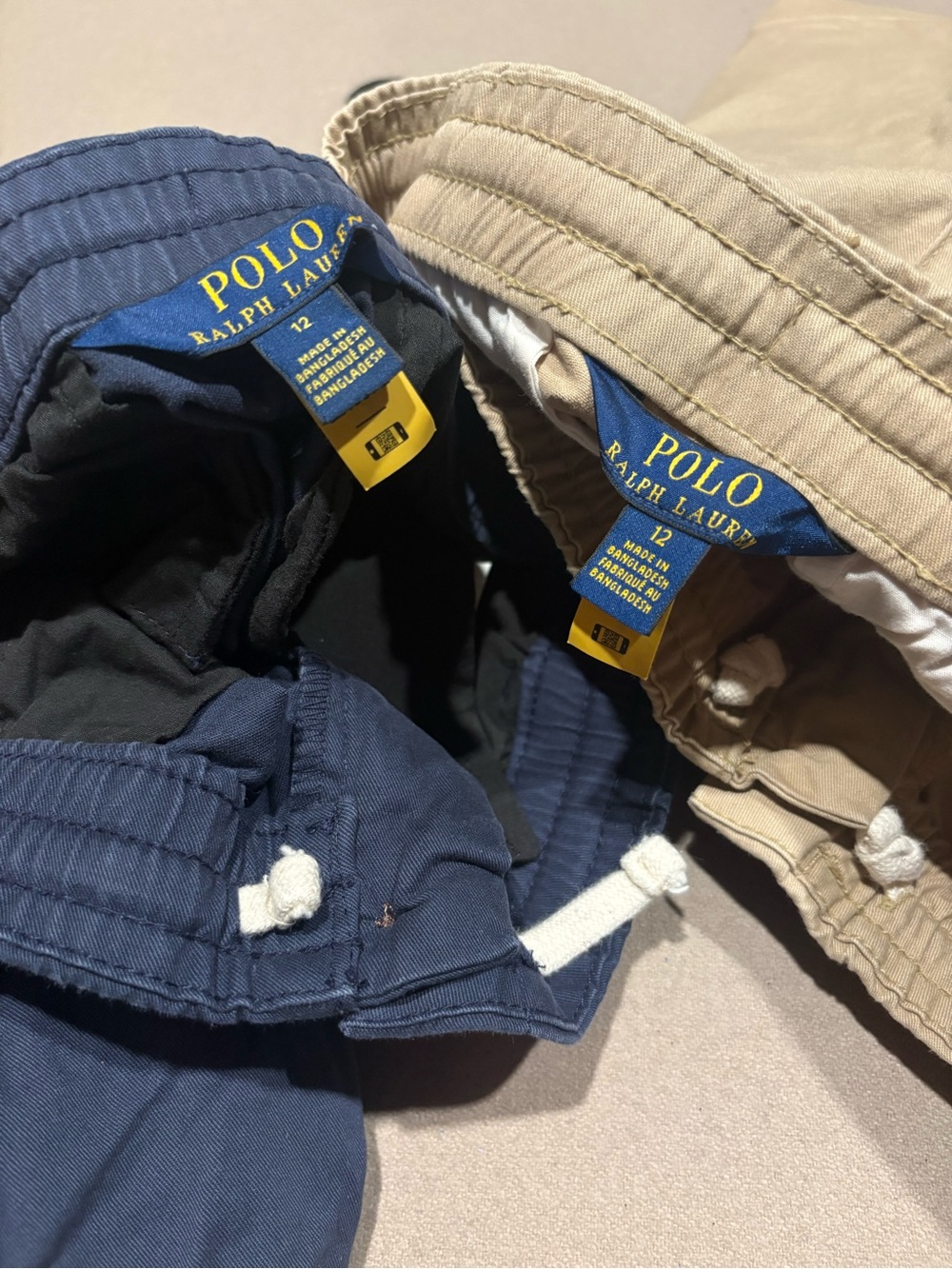 Polo by Ralph Lauren Navy & Khaki Drawstring Shorts Duo